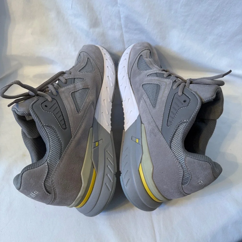 FitVille Rebound Core Mens Walking Shoes Grey Yellow Wide Toe Box 11EW‎ 31910251